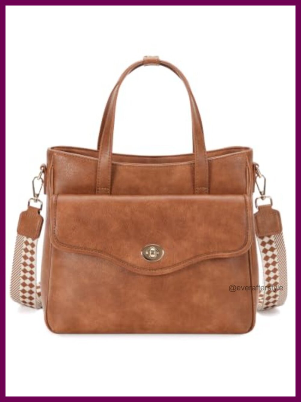 Vintage Satchel Purse for Women Faux Leather Top Handle Crossbody Bag